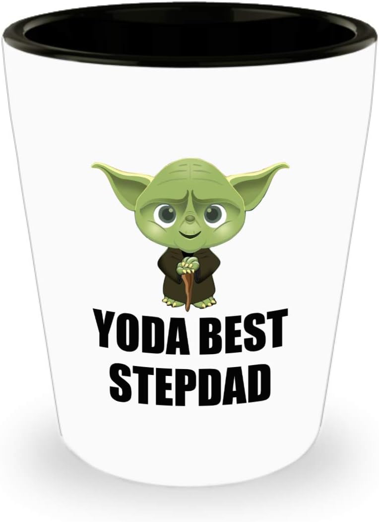 Amazon Com Yoda Best Stepdad Birthday Gift Best Stepdad Star Wars Fans Gifts Yoda Collectors Funny Stepdad Mug Funny Christmas Shot Glass Shot Glasses