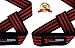 Jack's Fitness Padded Lifting Straps for Weight Lifting - Deadlift - Seated Row - Red and Black