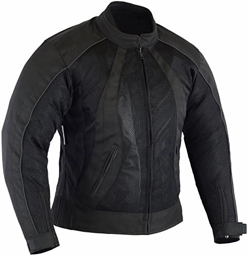 Ladies Black Tab Collection Chicane Black Motorcycle Summer Mesh Jacket 1621-1 Armor & Waterproof Liner (US 12 XL)
