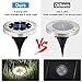 Allbusden Solar Disk Lights Outdoor, 8 LED Bulbs Solar Garden Lights Outdoor Waterproof, Solar Ground Lights Outdoor for Patio Pathway Lawn Yard Driveway - Warm White (4 Pack)