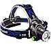 6000LM CREE XM-L T6 LED Focus Headlight Head Lamp Zoomable + 2x18650 +Charge