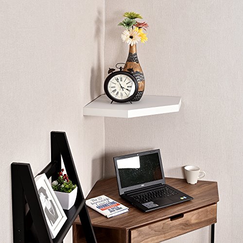 WELLAND Big Size Phoenix Corner Wall Mount Shelf for DVD Players/Cable