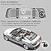 Rear View Mirror Dash Cam 10-Inch 1080P Full HD Touch Screen with 720P 140°Wide Angle Waterproof Rear View Camera, Front Rear Dual Lens Car DVR Driving Recorder, G-Sensor, Loop Recording [YoJetSing]