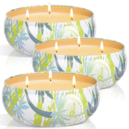 Citronella Candle Outdoor, 3 Wicks 36oz Garden Citronella Candles Gift Set, 240-300 Hour Burn Natural Soy Wax Candle for Outdoors, Indoors, Home, Garden, Patio, Camping