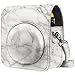 Fintie Protective Case for Fujifilm Instax Mini 70 - Premium Vegan Leather Bag Cover for Fujifilm Instax Mini 70 Instant Film Camera with Removable Adjustable Strap, Marble