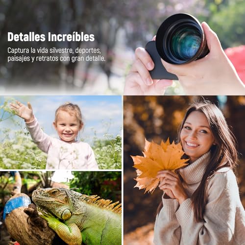 NEEWER HD 85mm Telefoto Lente Telefóno Solo para 17mm Rosca Placa Posterior,Aumento 2.5X Compatible con SmallRig Phone Cage Carasca para iPhone Samsung con Adaptador 17mm Lente y Parasol,LS-59
