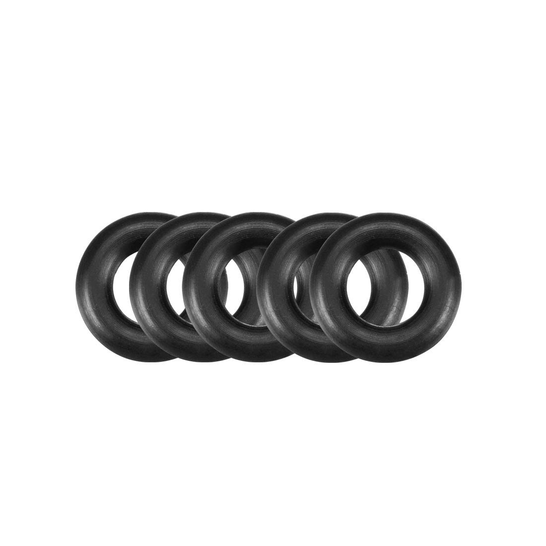 Sourcingmap Nitrile Rubber O-Rings 10mm OD 5mm ID 2.5mm Width, Metric Sealing Gasket, Pack of 50