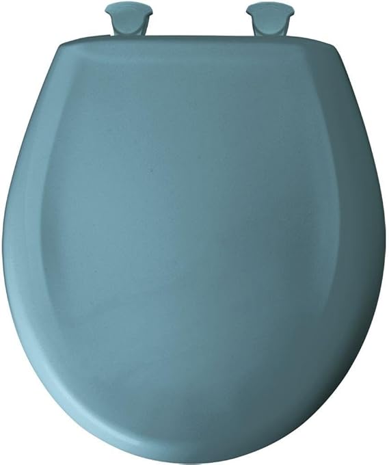 Bemis 200SLOWT 064 Round Closed Front Toilet Seat, Regency Blue, Toilet