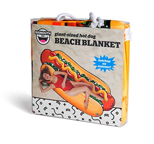 image for BigMouth Inc Giant Hot Dog Beach Blanket, Oversized Beach Towel, Ulta-