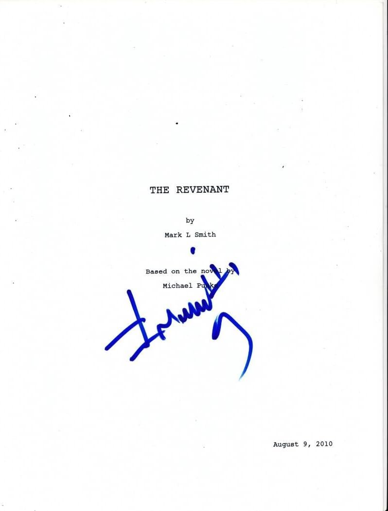Alejandro Gonzalez Inarritu Signed The Revenant Full 102 Page Script Authentic Autograph At Amazon S Entertainment Collectibles Store