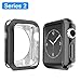 Apple Watch Series 2 Case 42mm, Alritz Plated Soft TPU Protective Case Flexible Anti-scratch Bumper Cover for iWatch Series 1 Series 2, Black