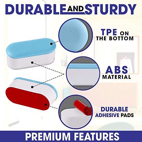 Strongest Adhesive Toilet Seat Bumper Replacement Kit for Bidet, Blue