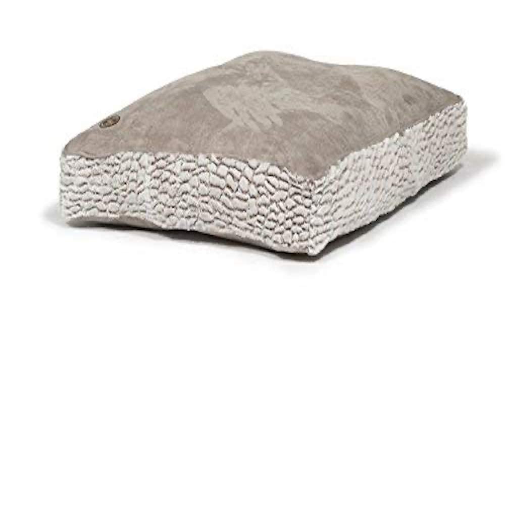 Danish Design Arctic Grey Faux Fur and Faux Suede Pet Box Duvet Cover Medium 88 x 67 x 12 cm