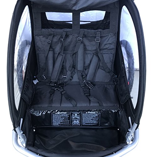 Booyah Strollers MB Child Baby Bike Bicycle Trailer and Stroller II (Black) (Black)