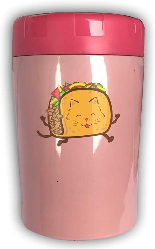 Amazon Co Jp 保温 弁当箱 かわいい猫顔のパン ステンレスランチジャー 真空 断熱 フード ジャー 保温 保冷 500ml スプーン付き ホーム キッチン