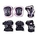 Kuxuan Girl's CIRA Pink Protective Gear Set Including Knee Pads Elbow Pads and Wrist Guards, for Kid Multi Sports Uses: Skateboarding, Roller Skating, Cycling, Balance Biking, and Scooter - Medium