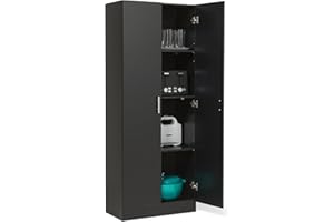 Amazon Basics Storage Cabinet for Kitchen Pantry, Black
