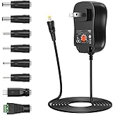 Belker 30W Universal 3V 4.5V 5V 6V 7.5V 9V 12V AC DC Adaptador Fuente de alimentación para tira de luz LED Router Altavoz Tel