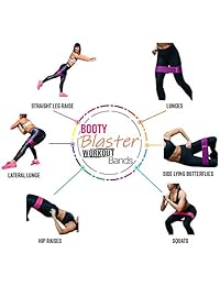 Booty Resistance - Bandas de entrenamiento para levantamiento de botones, tonificación botánica, mejora de pegamento para el hogar, oficina, exterior, gimnasio, entrenamiento de escultura [Juego de 4   Incluye Bono de banda de muslo alto]