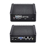 QOTOM Mini Desktop PC Q190S Bay Trail j1900 Processor Quad core 2.0 GHz, Running 24/7, 8GB RAM 64GB SSD, Fanless Mini PC Linux Windows