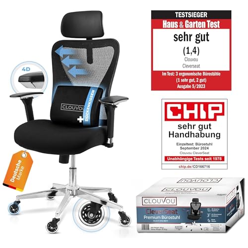 CLOUVOU CleverSeat Bürostuhl Ergonomisch [TESTSIEGER]