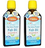 Carlson Labs, Kid's, The Very Finest Fish Oil, Lemon, 6.7 fl oz (200 ml), 2 Pack