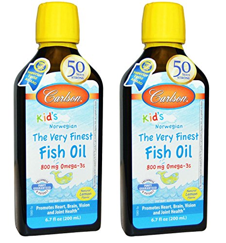 Carlson Labs, Kid's, The Very Finest Fish Oil, Lemon, 6.7 fl oz (200 ml), 2 Pack Carlson Labs, Kid's, The Very Finest Fish Oil, Lemon, 6.7 fl oz (200 ml), 2 Pack