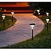 Enchanted Spaces Black Solar Path Light, Set of 6, with Glass Lens, Metal Ground Stake, and Extra-Bright LED for Lawn, Patio, Yard, Walkway, Driveway
