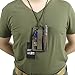 OneTigris Tactical ID Card Holder Hook & Loop Patch Badge Holder Neck Lanyard Key Ring and Credit Card Organizer (RangerGreen)