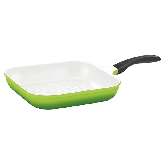 Culinario 051568 Grillpfanne Induktion 28 x 28 cm, grün/weiß