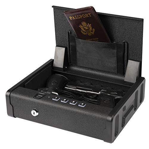 AEGIS Gun Safe, Biometric Fingerprint Pistol Safe for 2 Pistols with