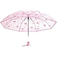 WerFamily Full Automatic Umbrella Folding Transparent Clear Auto Open Travel