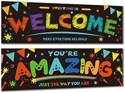 Chillake 2 Pack Welcome Banners For Classroom Decorations