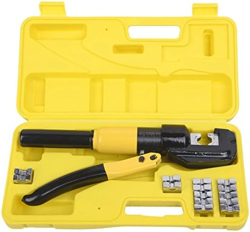 8 Ton Hydraulic Wire Terminal Crimper Battery Cable Lug Crimping Tool w/Dies
