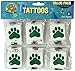 Green Paw Print Temporary Tattoos (144)