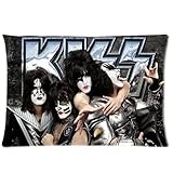 1 X Custom KISS American Rock N Roll Band Pillowcase Standard Size Design Cotton Pillow Case