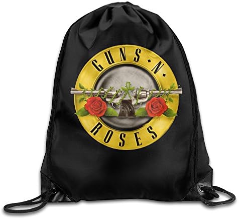 Guns N Roses Logo Men &amp; Women Gym Sack Bag Drawstring Backpack Sport Bag