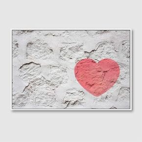 Framed Canvas Wall Art for Living Room, Bedroom Heart on Wall II Canvas Prints for Home Decoration Ready to Hang - 16x24 inches