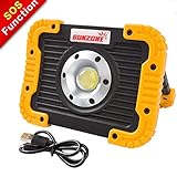 SUNZONE Portable LED Work Light Outdoor Rechargeable Lantern IP55 Waterproof Flood Lights for Camping Hiking Car Repairing with SOS Mode(Yellow color)