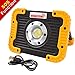 SUNZONE Portable LED Work Light Outdoor Rechargeable Lantern IP55 Waterproof Flood Lights for Camping Hiking Car Repairing with SOS Mode(Yellow color)