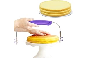 Adjustable 2- Wire Cake Slicer Leveler Small Cake Cutter Slicer for Leveling Tops of Layer Cakes Professional Baking Tool wit