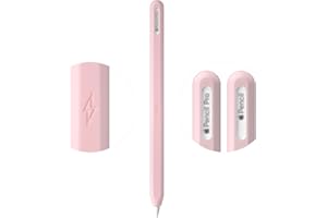 AKSHFETH Ultra Thin Protective Pencil Cover for Apple Pencil Pro &Apple Pencil 2nd Gen Silicone Case Sleeve Compatible with Apple Pencil Pro (Pink)