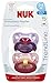 NUK Juicy Orthodontic Pacifier 0-6 Months 2 Ea Styles and colors May Vary (Pack of 2)