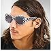 QIFANDI UV400 Clout Goggles Bold Retro Oval Mod Thick Frame Sunglasses, Checkered White, Medium