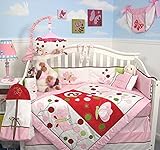 SoHo Baby Crib Bedding 10Pc Set, Pink Butterflies