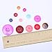 Senkary 600 Pieces Craft Buttons Decorative Sewing Buttons Assorted Buttons Resin Round Buttons Bulk 4 Holes and 2 Holes, Assorted Colors and Sizes