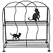 Lily's Home Cat Lovers Black Metal Countertop Wire Shelf Rack, Great for Household Items, Kitchen Organizer, Bathroom Storage and More. Foldable. 2-Tier