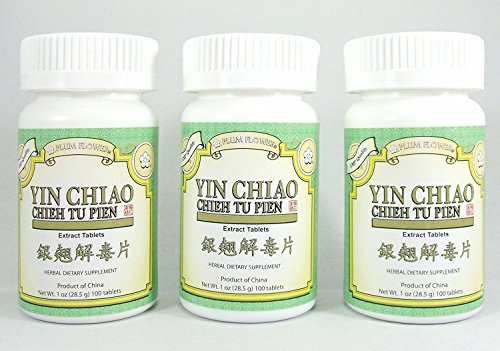 3 Pack! Yin Chiao Chieh Tu Pien, Extract Tablets 3 x 100 Tabs / Yin Qiao Jie Du Pian