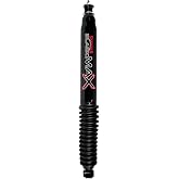 SkyjackerShock, Black Max, Twintube, 0 to 2 in Lift, Steel, Black Paint, Front, Various Applications, Each