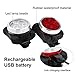 WitMoving LED Bike Lights USB Rechargeable Bicycle Lights Bright Front and Rear Bike Light Set, 650mah Lithium Battery, Water Resistant, Easy to Install, 4 Light Mode Options for Road Cycling Safety
